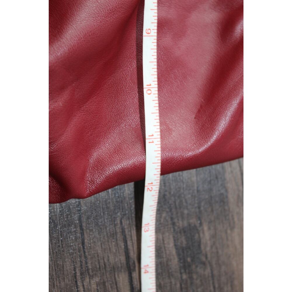 White Fox Well Behaved bustier vegan leather tube top gathered burgundy XS - Picture 9 of 10